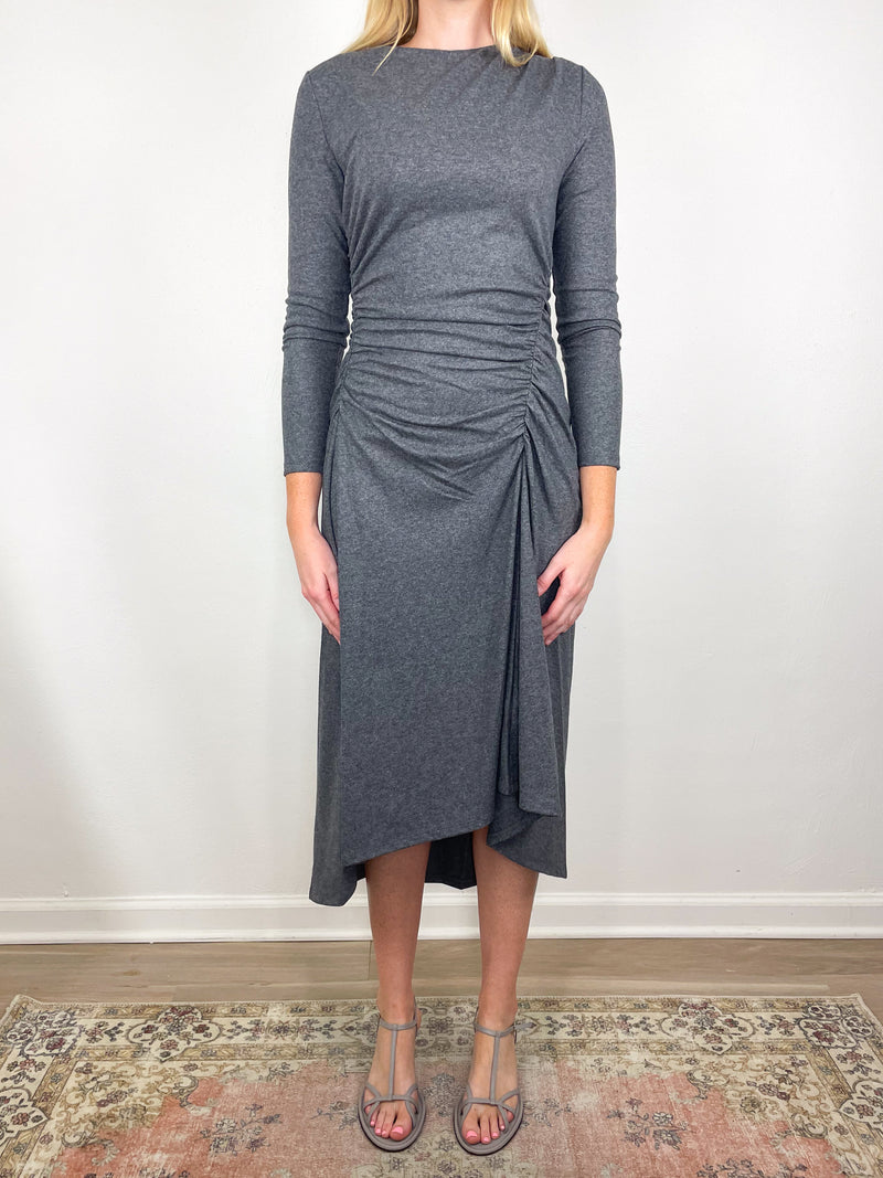 Theodora Dress in Medium Heather Grey