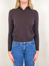 Poloneck Sweater 1/1 in Mélasse