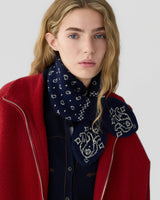 Bandana Bowtie Scarf in Midnight/Butter