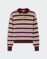 Collegiate Stripe Polo in Fig Combo