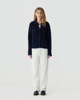 Cropped Western Shirt in Midnight