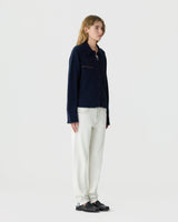 Cropped Western Shirt in Midnight