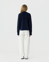 Cropped Western Shirt in Midnight