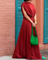 Flowy Maxi Skirt in Currant
