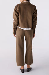 Easy Army Slouch Crop in Root
