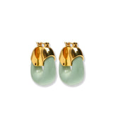 Organic Hoops in Seafoam