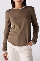 Quinn Long Sleeve Tee in Root