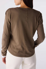 Quinn Long Sleeve Tee in Root