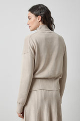 Relaxed Mock Turtleneck in Dove
