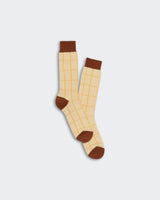 The Checker Soft Sock in Butter Combo