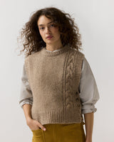 Beth Sweater in Camel Freckle Cashmere Donegal