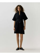 Julia Dress in Black Extra Fine Merino Wool