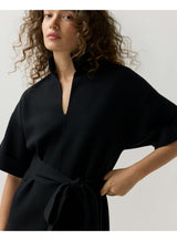Julia Dress in Black Extra Fine Merino Wool