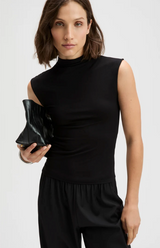The Mock Neck Top in Black