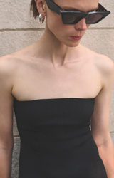 The Soirée Strapless Top in Black