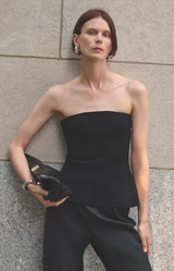 The Soirée Strapless Top in Black
