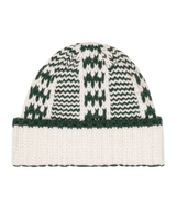 The Chalet Beanie in Cream/Forest