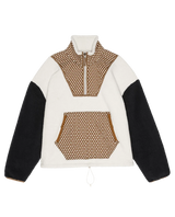 The Plush Crosswind Pullover in Cream w/ Chocolate Dot