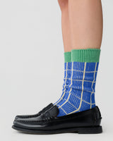 The Checker Soft Sock in Reservoir Combo