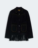 Western Fringe Jacket in Black