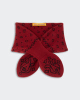 Bandana Bowtie Scarf in Carmine/Black