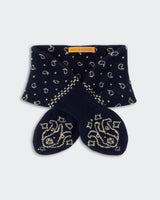 Bandana Bowtie Scarf in Midnight/Butter