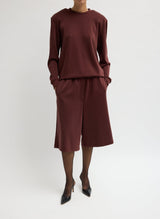 Feather Weight Viscose Removable Shoulder Pad LS in Bordeaux