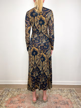 Ida LS Jersey Dress in Twilight Paisley