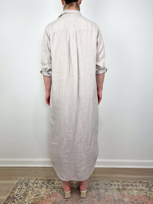 Rory Maxi Shirtdress in Sand