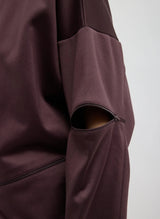 Active Knit Zipper Detailed Track Jacket in Brown - The Shoe Hive