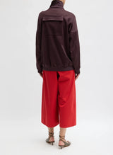 Active Knit Zipper Detailed Track Jacket in Brown - The Shoe Hive