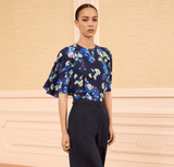 Ada SS Silk Blouse in Evening Bloom - The Shoe Hive