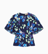 Ada SS Silk Blouse in Evening Bloom - The Shoe Hive