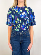 Ada SS Silk Blouse in Evening Bloom - The Shoe Hive