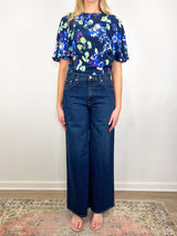 Ada SS Silk Blouse in Evening Bloom - The Shoe Hive