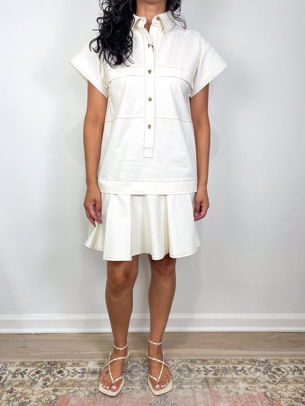 Addison Dress in Pristine - The Shoe Hive