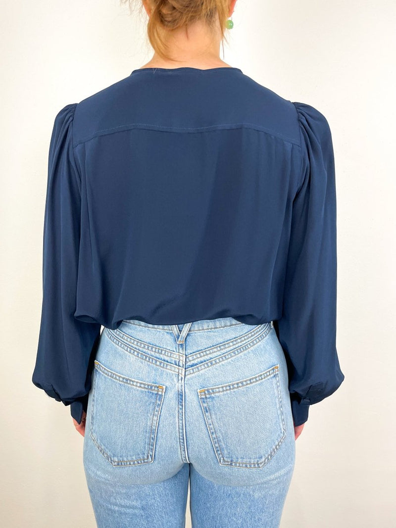 Adelaide Blouse in Midnight - The Shoe Hive