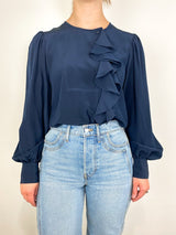 Adelaide Blouse in Midnight - The Shoe Hive