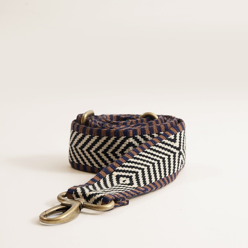 Adjustable Hand Woven Crossbody Strap in Neutral Pattern - The Shoe Hive