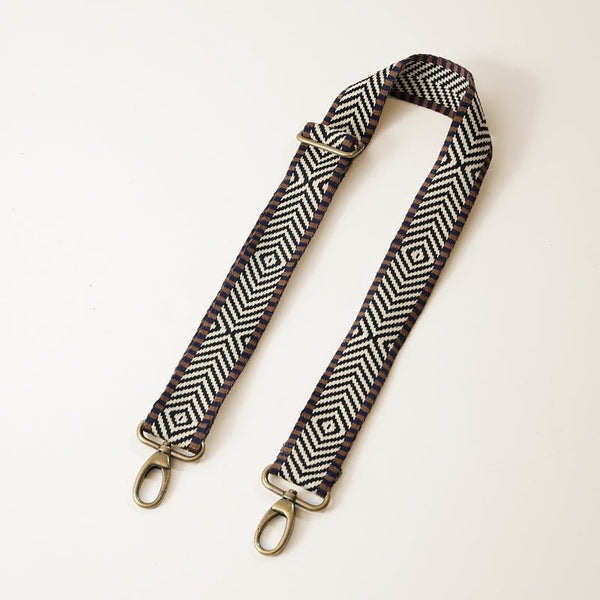 Adjustable Hand Woven Crossbody Strap in Neutral Pattern - The Shoe Hive