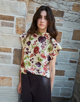 Adrien Top in Cream Multi - The Shoe Hive