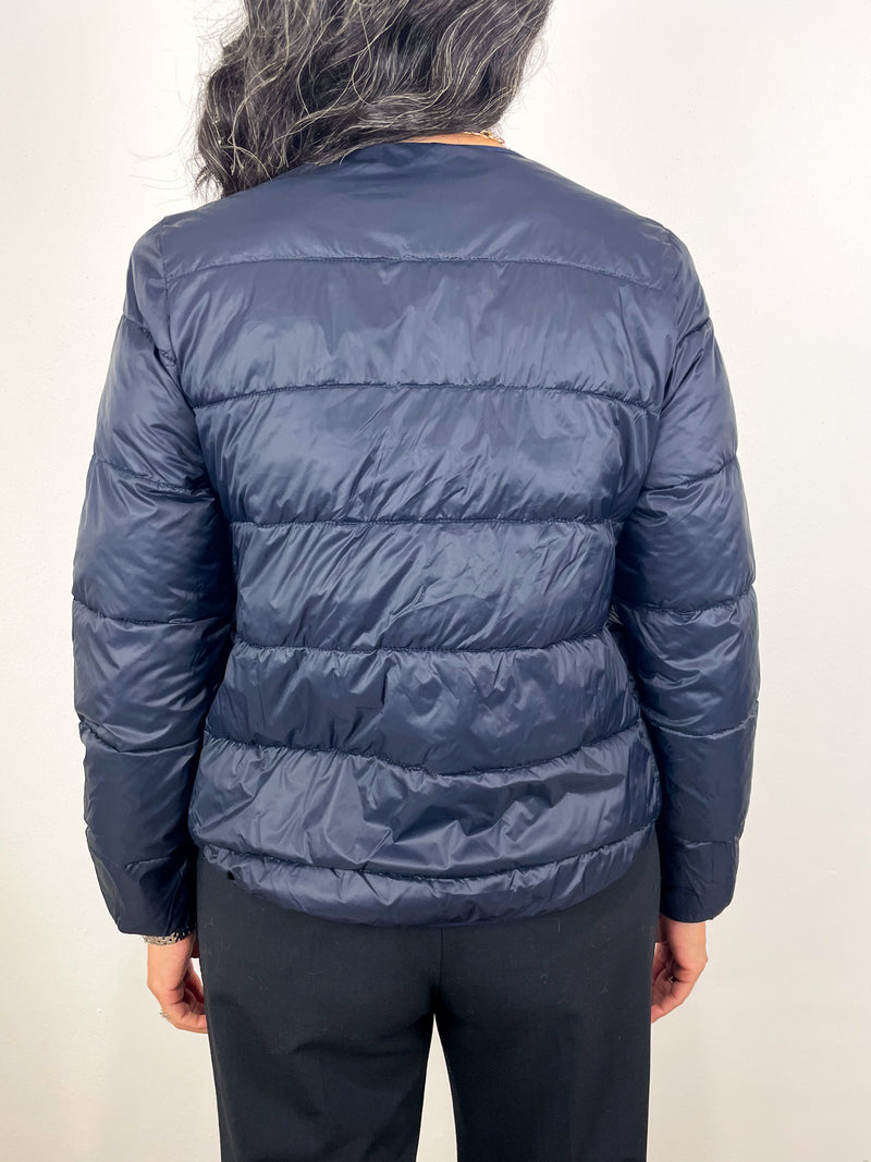 Minnie Puffer Jacket in Navy Nylon