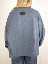 Orly Tucked Sleeve Top in Charcoal