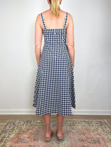 Aila Dress in Navy/Dove - The Shoe Hive