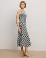 Aila Dress in Navy/Dove - The Shoe Hive