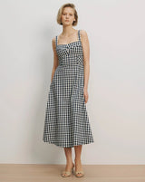 Aila Dress in Navy/Dove - The Shoe Hive