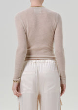 Alessia Crewneck Sweater in Oatmeal - The Shoe Hive