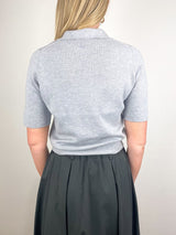 Alison Sweater in Grey Cotton/Silk - The Shoe Hive
