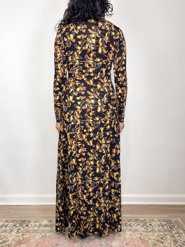 Amari Jersey Long Sleeve Dress in Solaris - The Shoe Hive