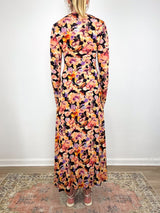 Amari LS Jersey Dress in Night Bloom - The Shoe Hive